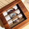 Punk Gothic Open Ring Dark Sweet‑Cool Style Bat‑Wing Heart Star Enamel Inlaid Zircon Niche Personality Adjustable Stackable Decorative Ring