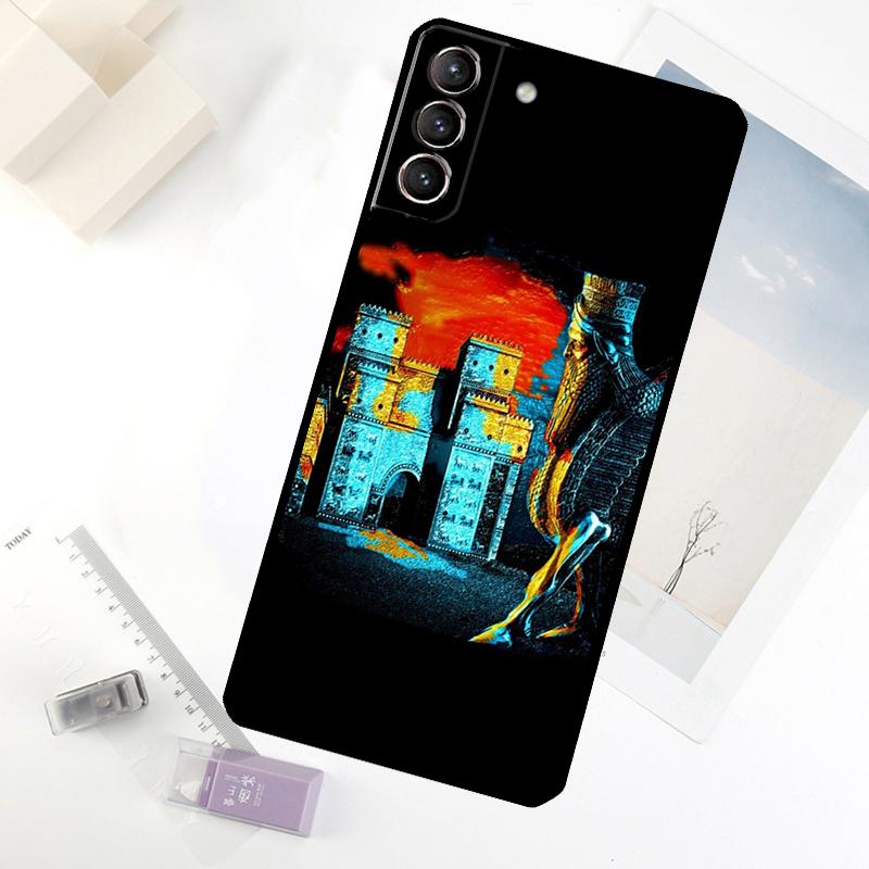 Lamassu Assyrian Winged Lion Phone Case For Samsung Galaxy S20 FE S21 S22 S23 S24 S25 Ultra S9 S10 S25 Plus S25 FE Cover