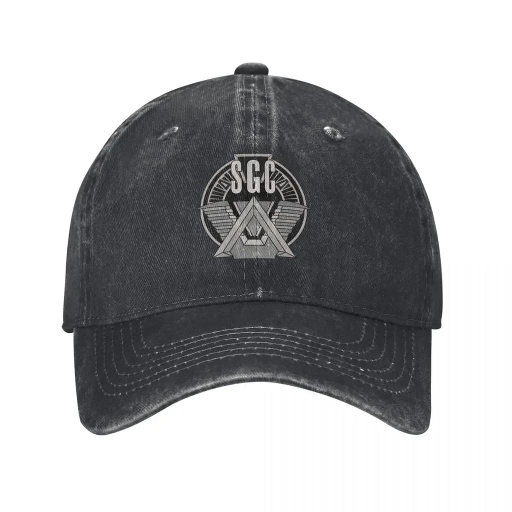 SGC Stargate Command Unisex Retro Denim Washed Baseball Caps Male Cowboy Dad Hats Camping Womens Trucker Cap