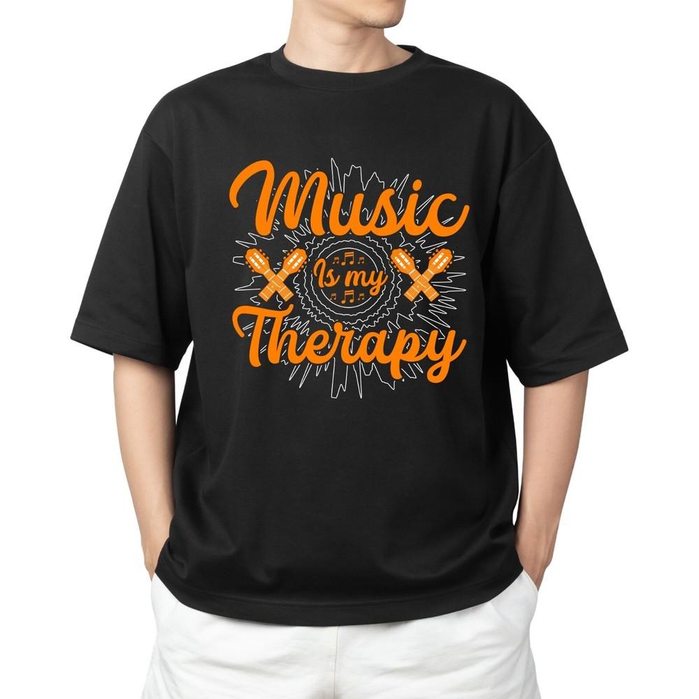 

Music Is My Therapy - Music Lover T-shirt Men s Women s Tops Tees | Christmas Gift Tee for Musicians XL