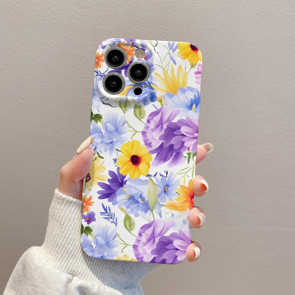 Buntes Blumenmuster 12 für Apple 11 Rundumschutz 14 Promax Handyhülle für IPhone 15 für Apple Handyhülle 13