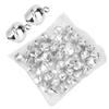 50pcs Small Bells DIY Mini Tiny Iron Jingle Bells with Hole for Craft Jewelry Festival Birthday DecorationSilver