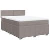 VidaXL Slatted Bed Base with Mattress Taupe 160x200 Cm Fabric 3287116