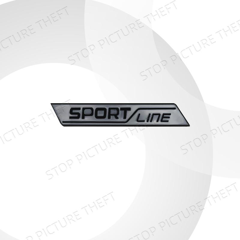 AAABV1 Metal Alloy Sport Line Logo Car Grille Badge Trunk Sticker Decoration Emblem For Skoda Fabia Octavia Citigo Rapid Kodiaq Karoq