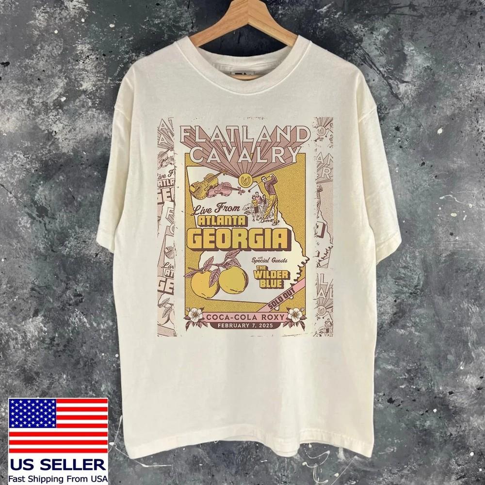 Flatland Cavalry band Live From Atlanta Tour 2025 T Shirt Full Size S- 5XL Unisex T-Shirt XXL