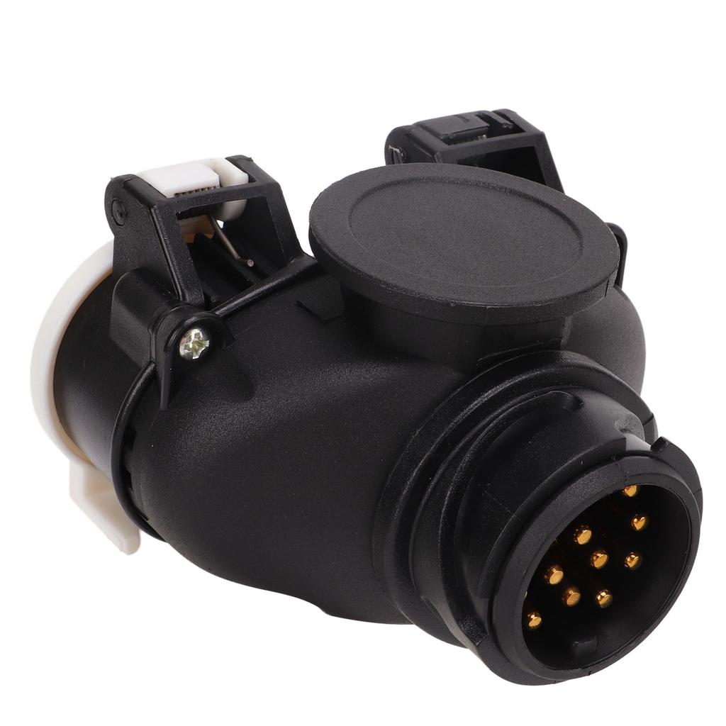 13-poliger auf 7-poliger Anhängerstecker-Adapter Doppelsteckdosen-Stecker Konvertierungsadapter für alle Anhängerstecker