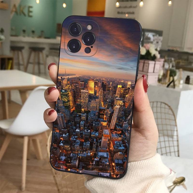 New York City Times Square Phone Case For iPhone 14 11 12 13 Mini Pro Max 8 7 6 6S Plus X SE 2020 XR XS Funda Case