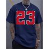 Men's fashionable round neck T-shirt, versatile short-sleeved, travel/summer/beach, fitness/running/training
