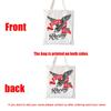 Custom Name Print Summer Tote Bag Skull Printed Shopping Bag Lady Canvas Bag Shopper Handbag  Eco Women Harajuku Girl Shoulder