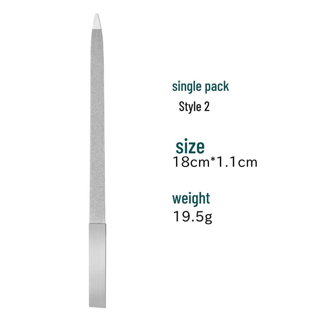 Stainless Steel Nail File & Buffer - Manicure Sanding Tool for Nail Groove & Repair