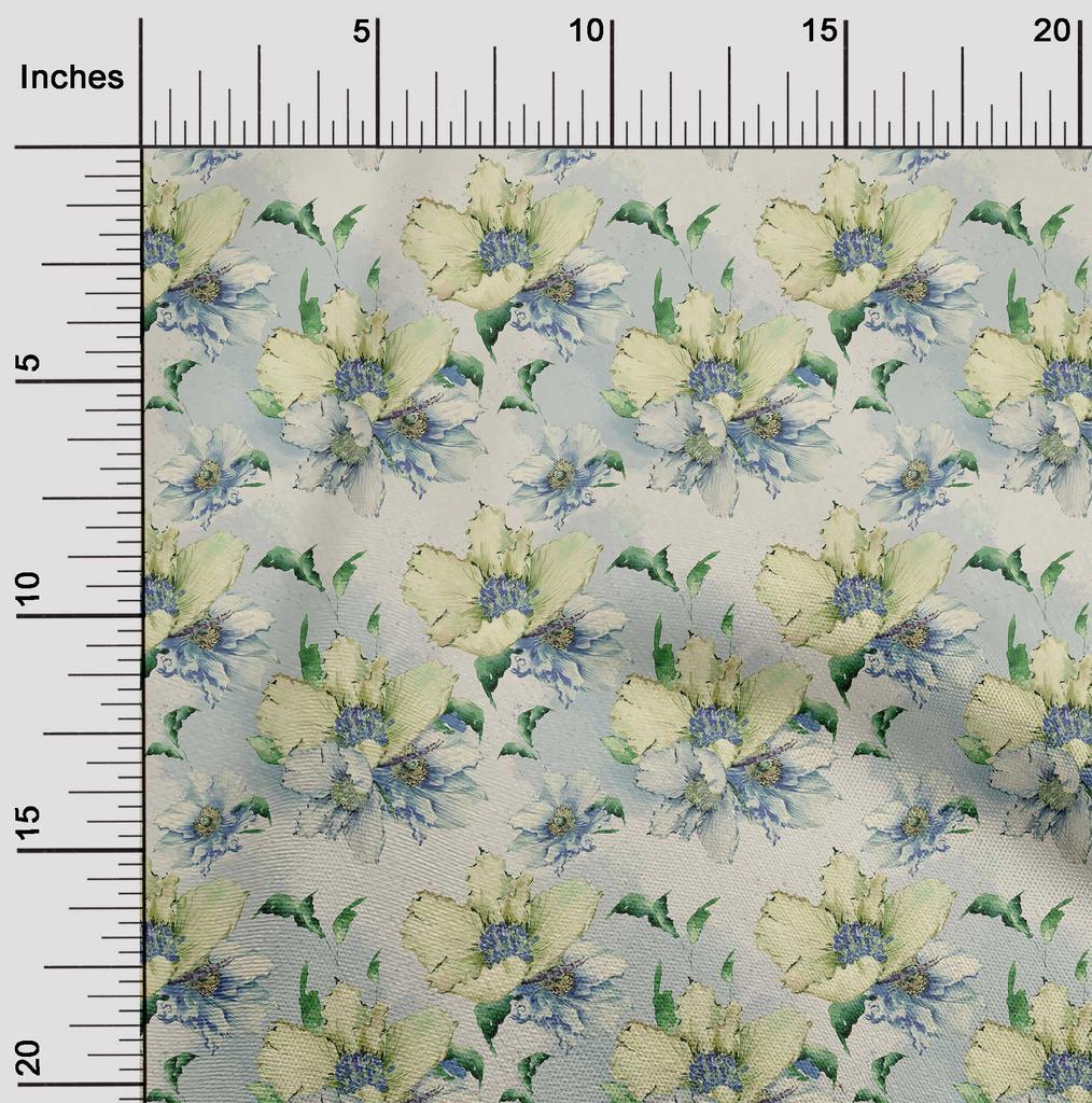 oneOone Cotton Flex Dusty Pink Fabric Florals Craft Projects Decor Fabric Printed By The Yard 40 Inch