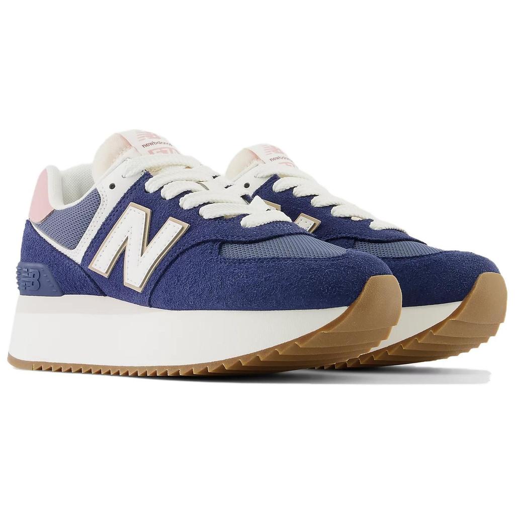 New Balance Nb 574+ Comfortable Low-Top Running Shoes Women sneaker Blue White Pink WL574ZCB