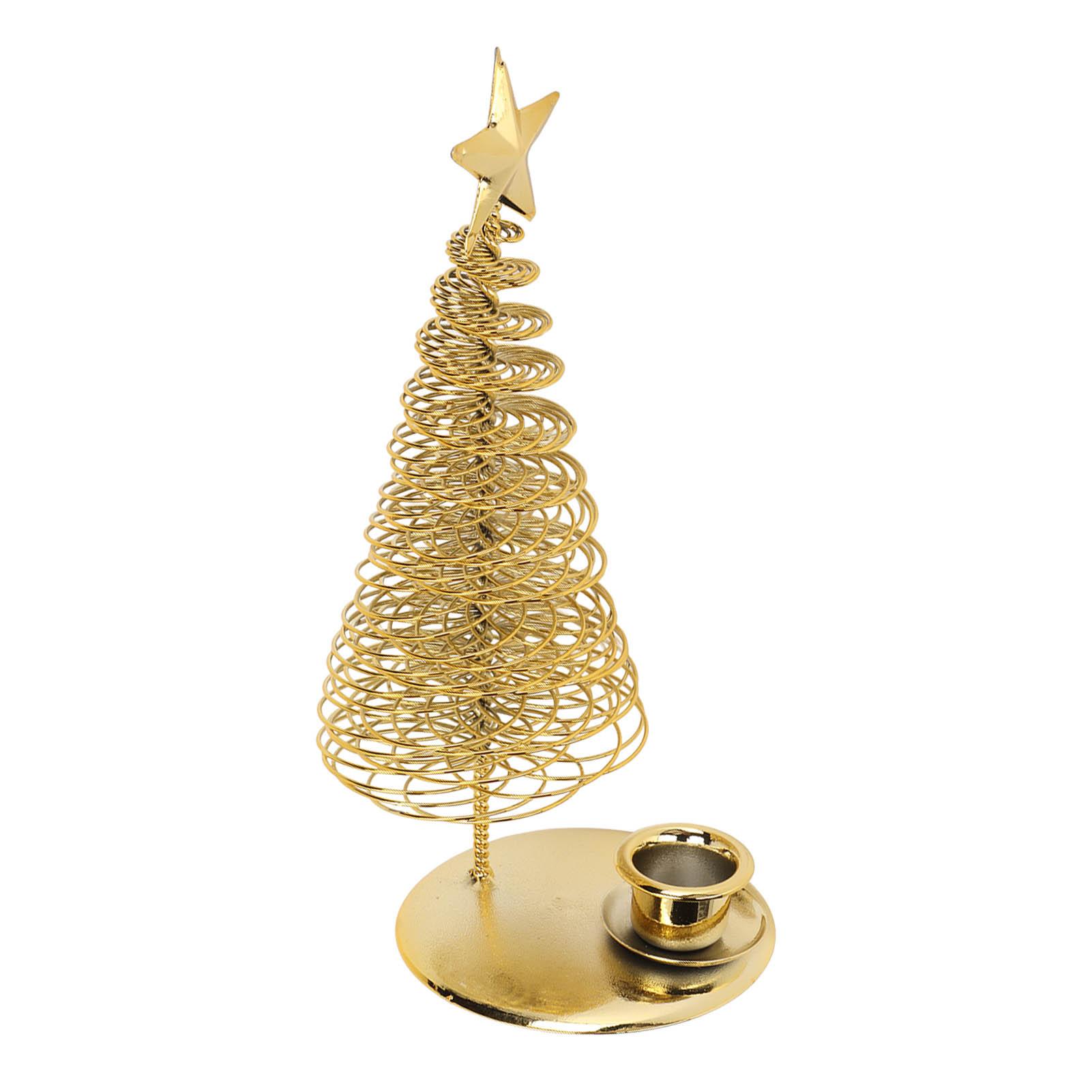 

Подсвечник в виде рождественской елки со звездой, металлический золотой подсвечник в виде рождественской елки для фестиваля