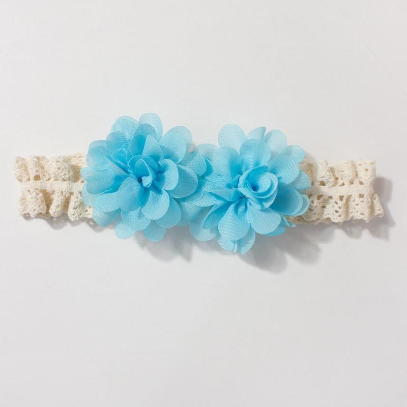 Neues Baby-Spitzenstirnband süße Chiffonblume Kinder-Kopfschal dünn bequem Baby-Haarschmuck