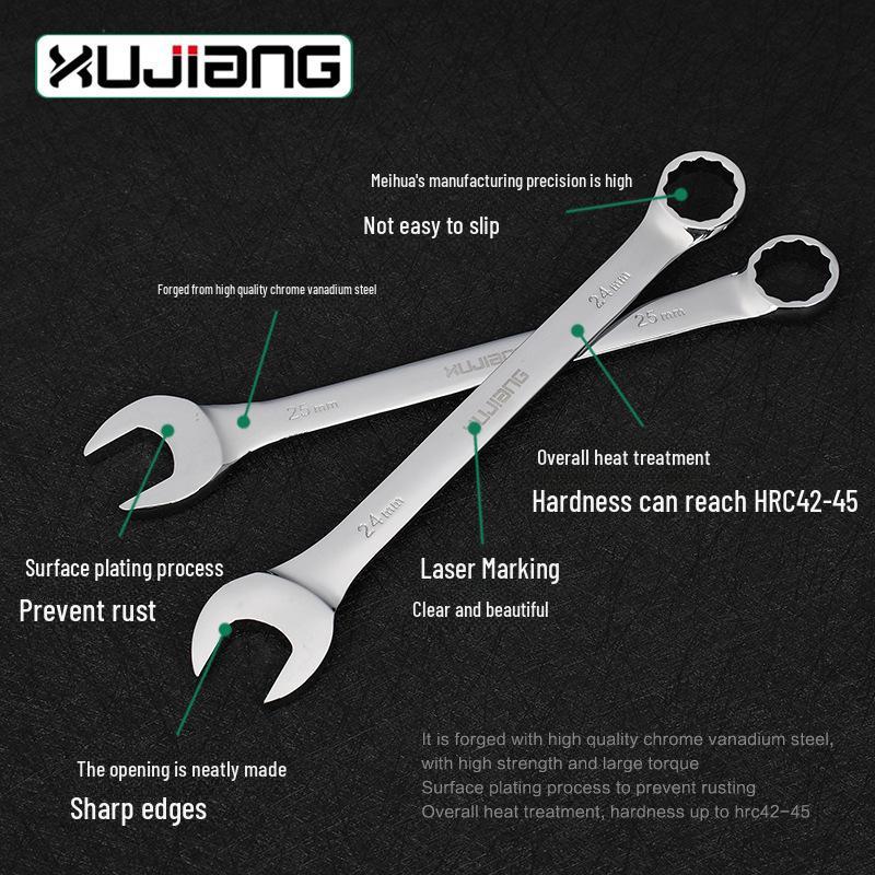 Mirror Finish Double-End Open/Box End Wrench Set