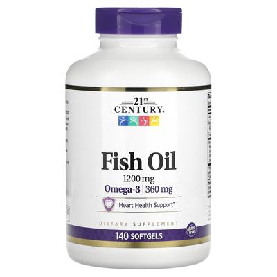 21st Century, Fish Oil, 1,200 Mg, 140 Softgels