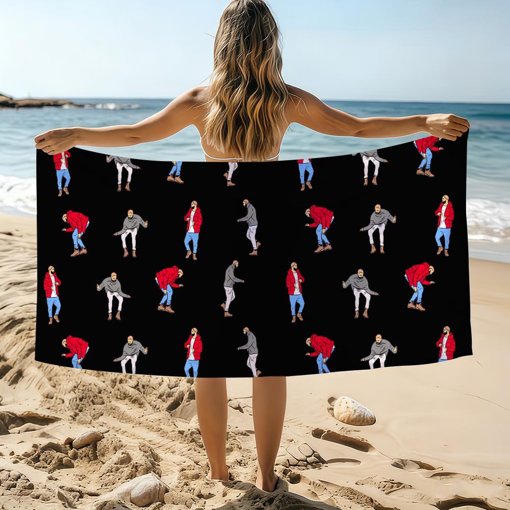 

Rapper Drake For All the Dogs Towel Beach Towel Oversized Quick Dry Towel Absorbent Soft Swim BeachTowels for Men Women W40*H60(CM)