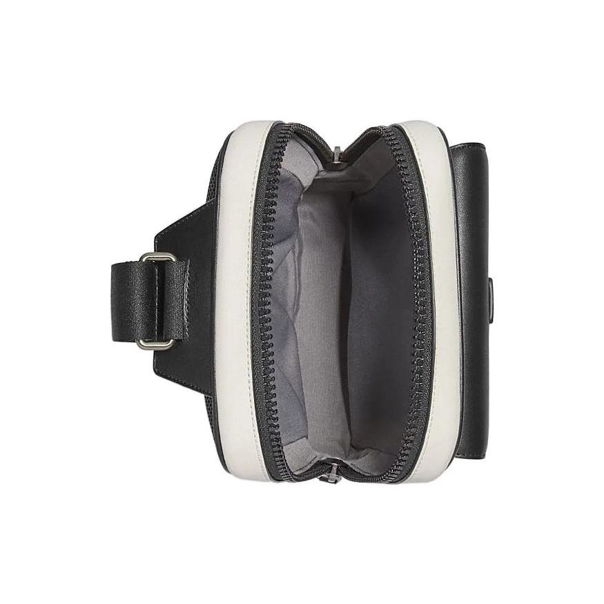 New COACH Track PVC Fanny Pack, Crossbody Bag, Sling Bag Small Men's Black White CJ663-QBCAH