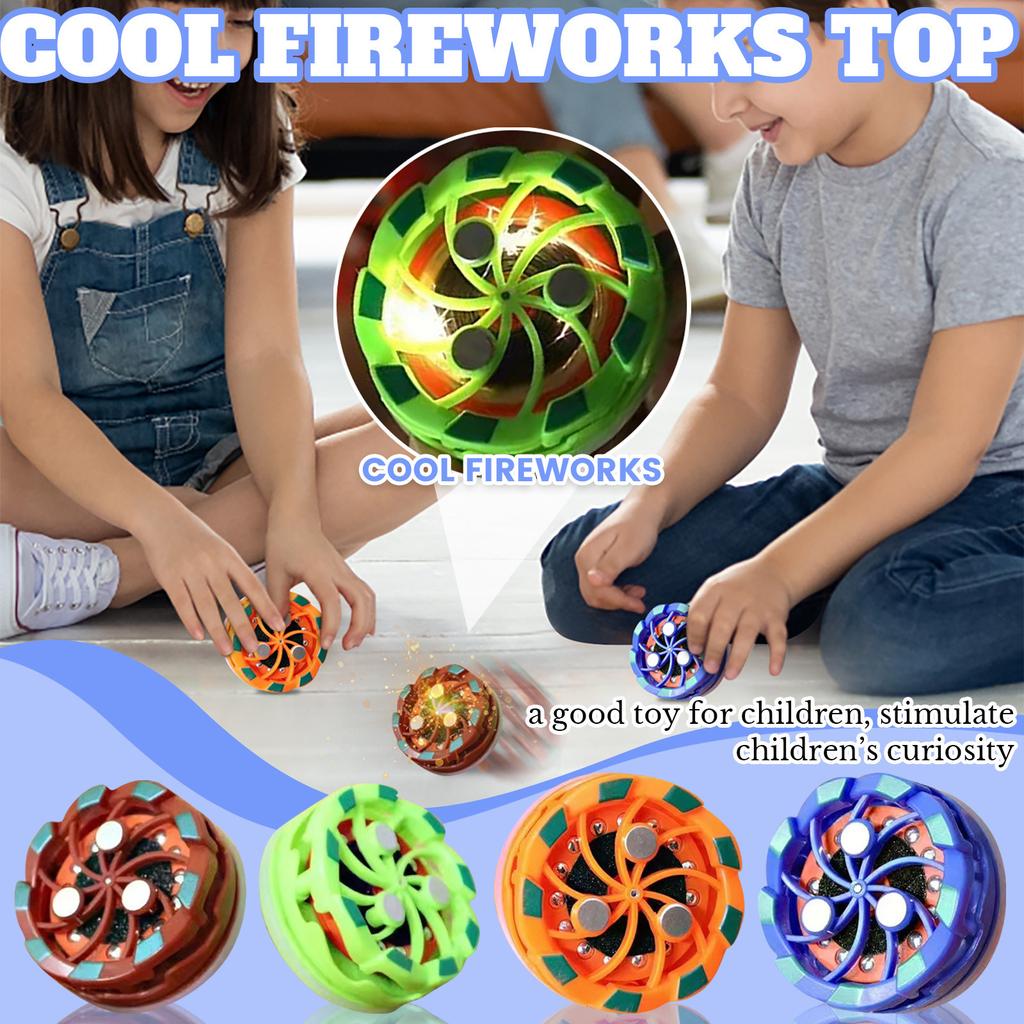 Creative Handheld Fireworks Gyro Will Ignite, Rotate Light, Gyro For Two Player Collision Toy