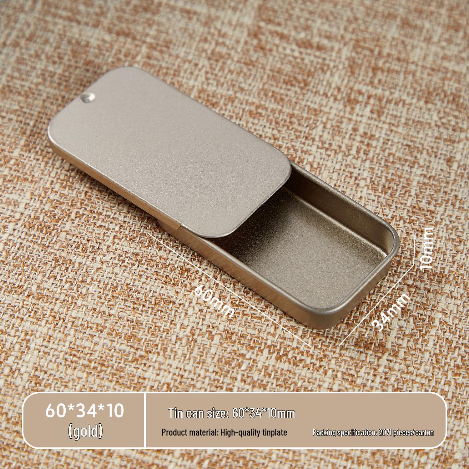 Mini Slide-Top Tin Box for Balm, Mints, or Storage