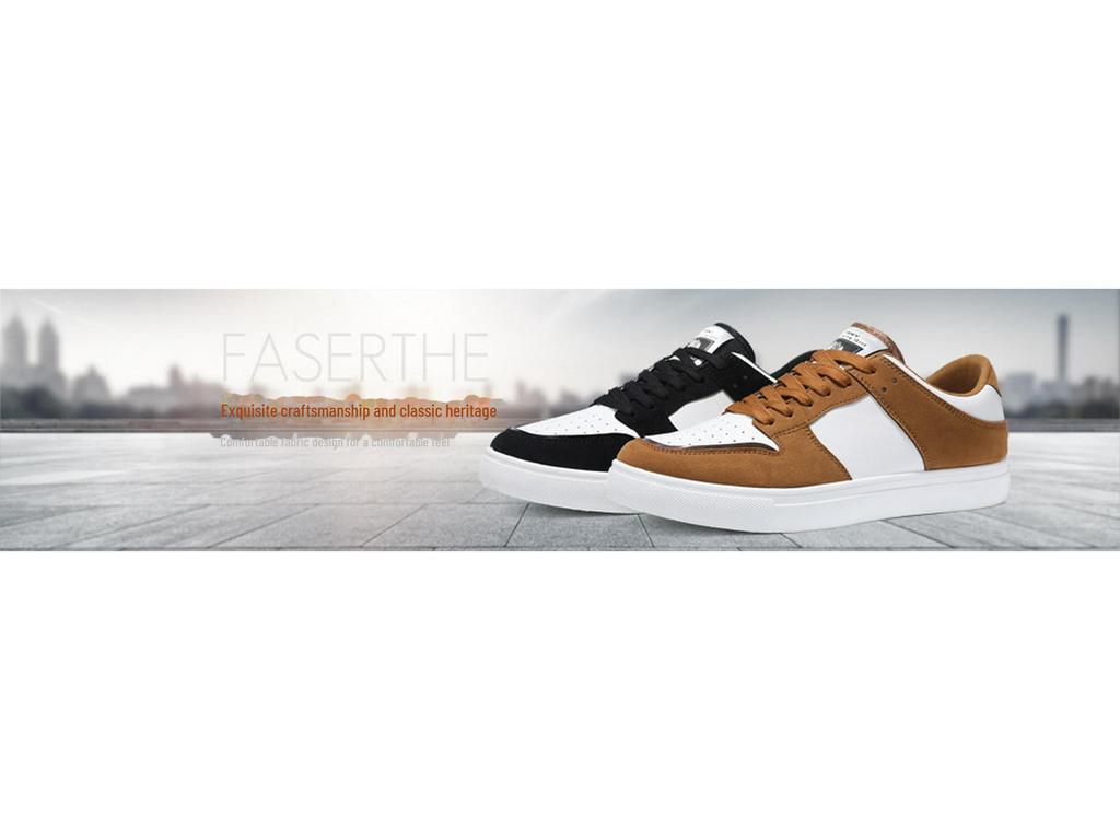 2024 Men's Korean-Style Black & White Panda Colorblock Low-Top Casual Sneakers