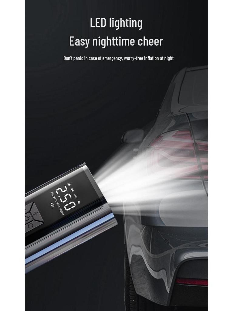 Wireless High-Power Digital Car Tire Inflator with Display