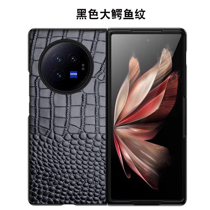 Wobiloo Luxury Brand Leather Genuine Leather Phone Cases For Vivo X Fold3 Fold 3 Pro Case Back Cover Bag