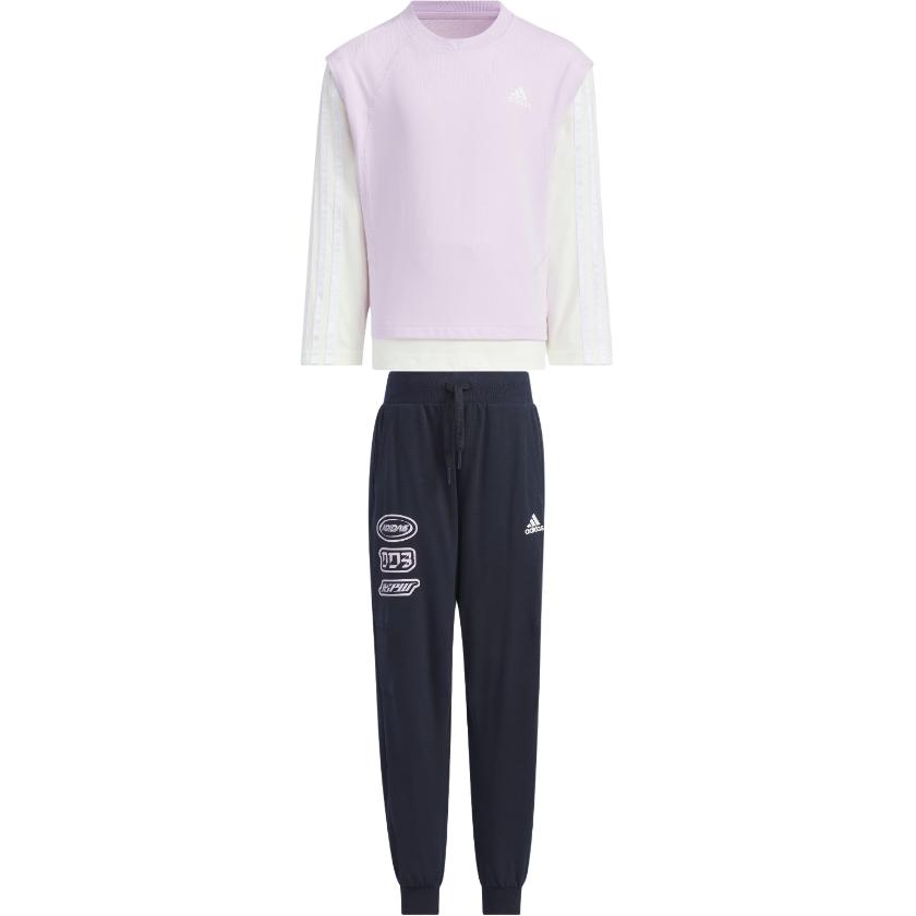 

Adidas Casual Sportswear Snow Crystal Light Purple/White/Legend Ink Children Aged 3 7 Years Old JC9372 128