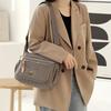 Unisex Neutral Square Shoulder Crossbody Bag, Stylish And Casual, Multi-Layer Messenger Bag [Zipper Direction Random]
