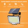 Solar Flood Lights Outdoor 106/318 LED Solar Motion Lights Remote Solar Security Lights Wall Lights Waterproof 3 Modes Garden