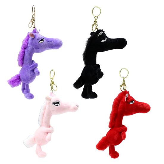 2026 Year of The Horse Plush Keychain Lucky Mascot Toy Pendant for Bag Car Backpack Cute Pony Doll Ornament