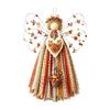 Angel Hanging Display Set for Indoor Rooms, Fabric Body Panels, Wire Outline and Hanging Cord Included for Use
