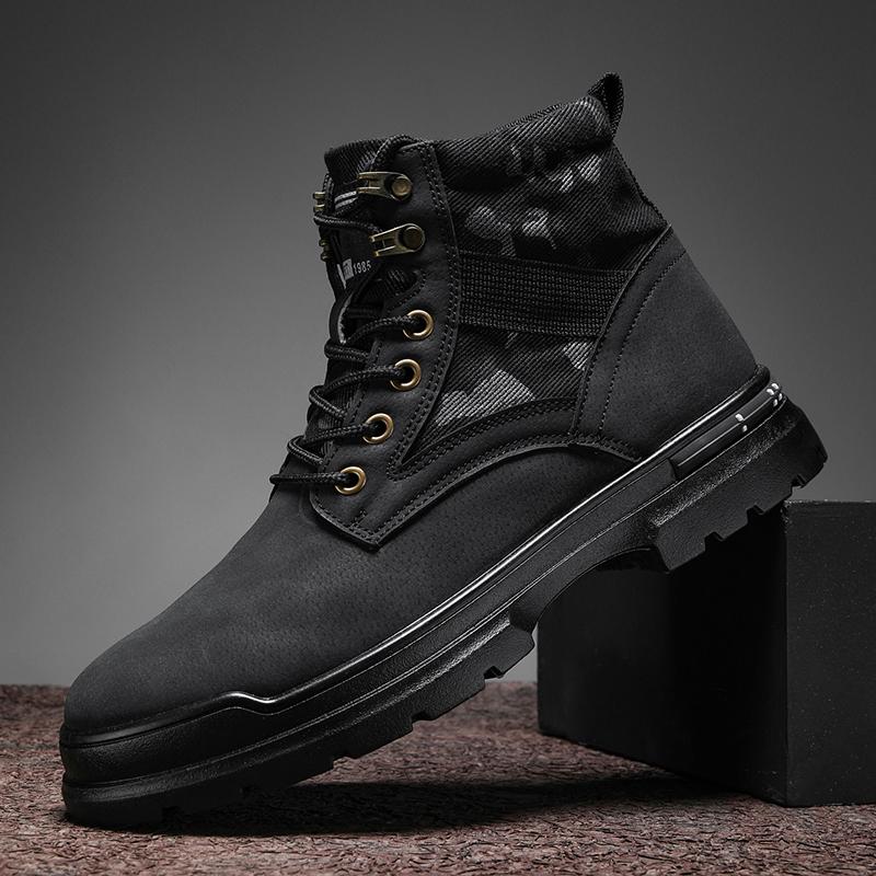 British Style Boots Men Fashion Outdoor High Top Sneakers Male New Ankle Boots For Men Casual Motorcycle Shoes Punk Men’s Shoes