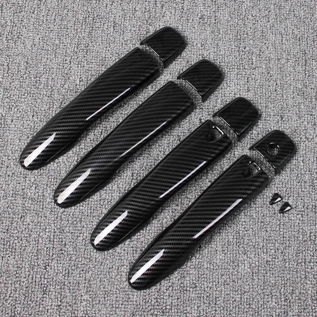 Ruiq Outer Door Handle Cover for Nissan Note Carbon Fiber Includes Smart Key Entry Button for the New Nissan Note E13 Full-coverage E-Power (Black