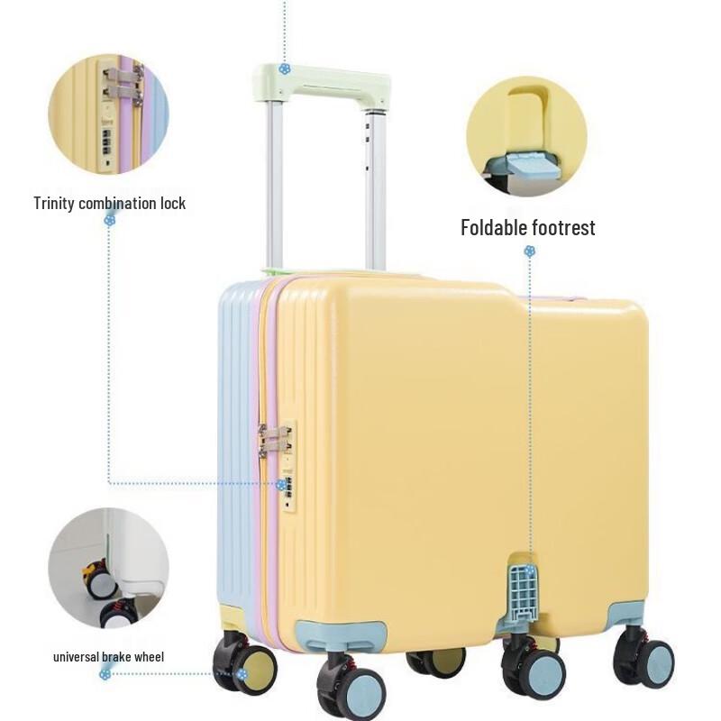 20-inch Carry-on Suitcase with Foldable Footrest