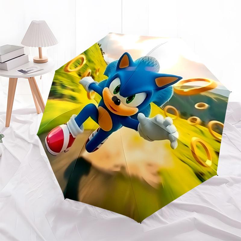 1pc Shadow the Hedgehog Automatic Cute Umbrella 8-Bone Design Compact Gear for Outdoor Travel, Perfect Holiday Gift yy251230034
