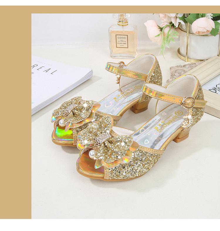 Girls' Summer Princess Non-slip Sandal Heels with Bow – For Kids & Big Kids