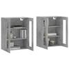 VidaXL Armoires murales 2 pcs gris béton bois d'ingénierie 3197925