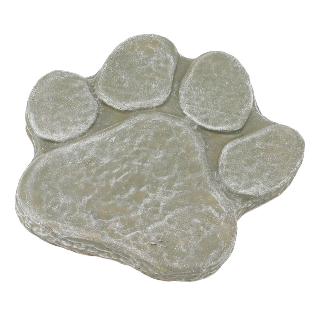 Dog Pawprint Memorial Stone DIY Lettering Dog Grave Marker Pet Monument for Outdoor Lawn Patio