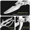 Heavy-Duty Kitchen Shears, Stainless Steel Poultry Scissors for Chicken Fish Ribs, 6-in-1 Tool with Bottle Opener, Fish Scale Scraper Nut Cracker