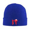 Red geometric symbol sloth design Unisex Women Unisex Knitted Hat Beanie Pullover Cap Winter Thermal Warm Christmas Outdoor Cycling