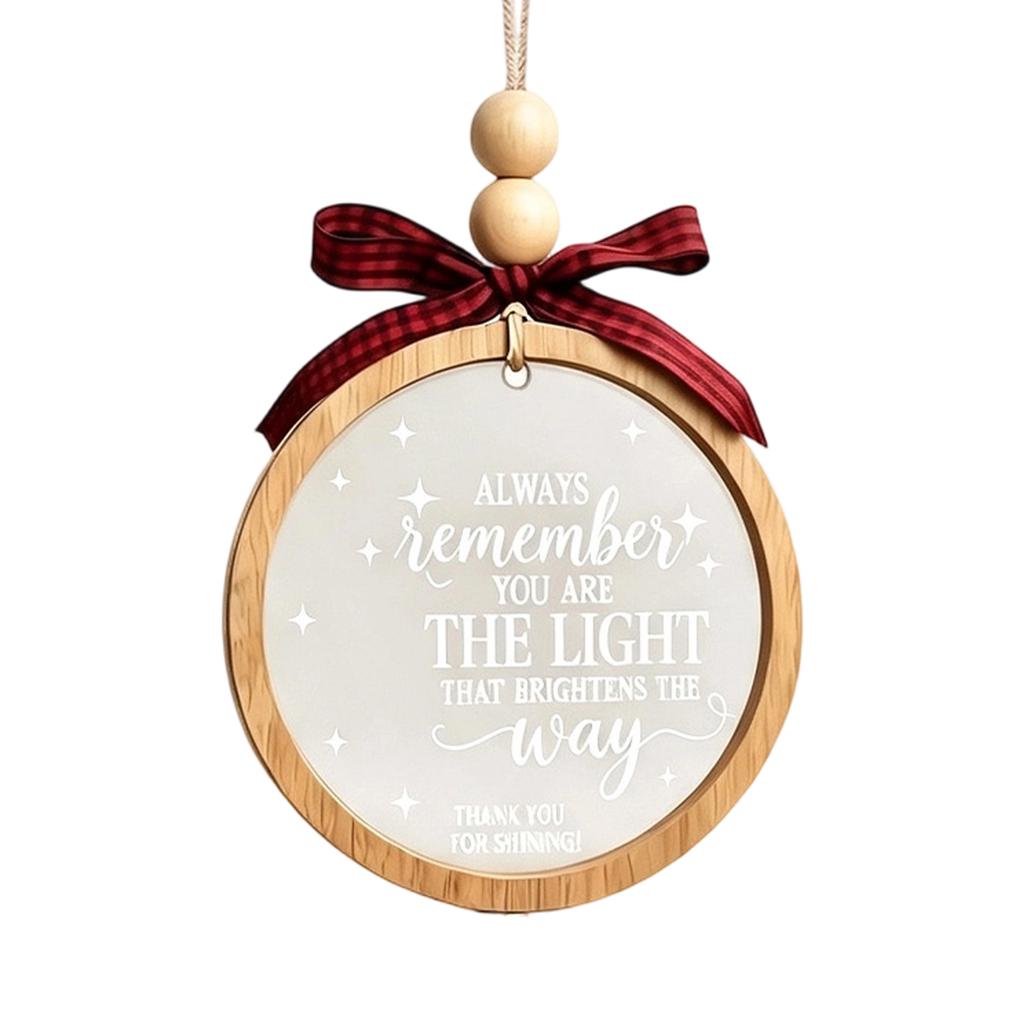 Christmas Ornament, Wooden Acrylic Hanging Pendant for Holiday Tree Decoration and Home Decor