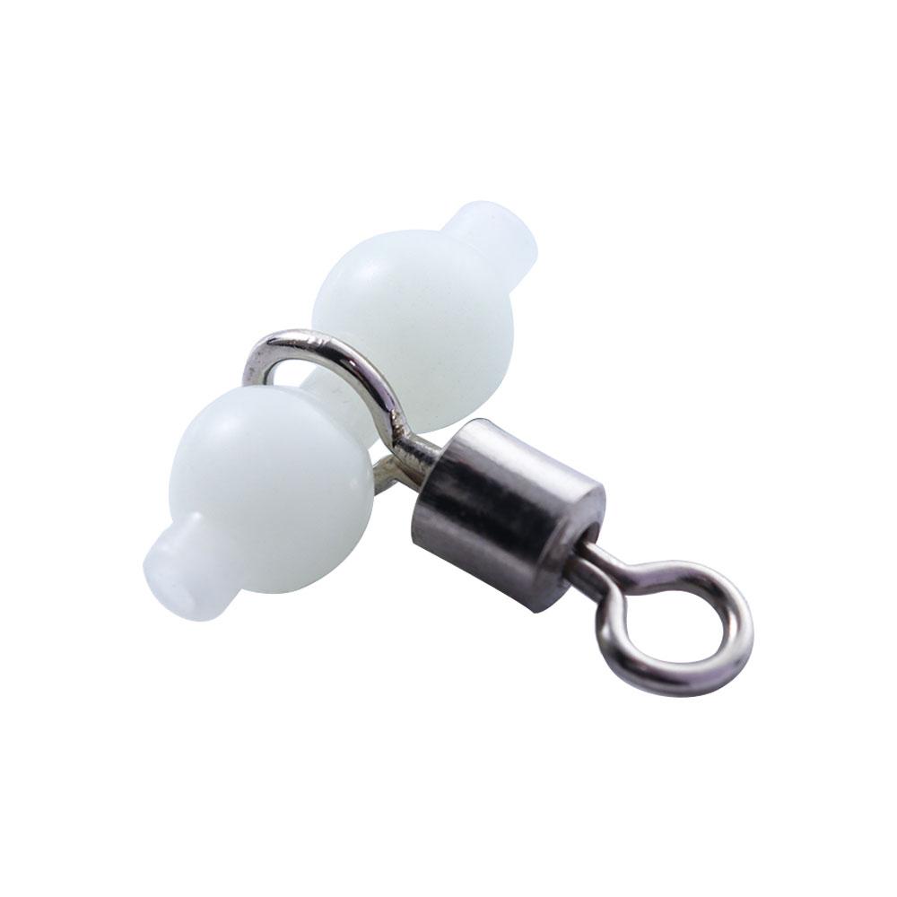 20pcs/bag Luminous Fishing Swivels Rolling Swivels Sea Fishing Accessories Tackle Connector Rolling Swivels 3-way Swivels