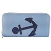 Women's Wallet - Galina - Navy Blue - Synthetic Leather Imitation - Horizontal Zipped Format