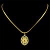 Fashion Virgin Mary Copper Zircon Gold Plated Pendant Necklace for Women Stainless Steel Chain Handmade Jewelry Gift  ZZZ592-1