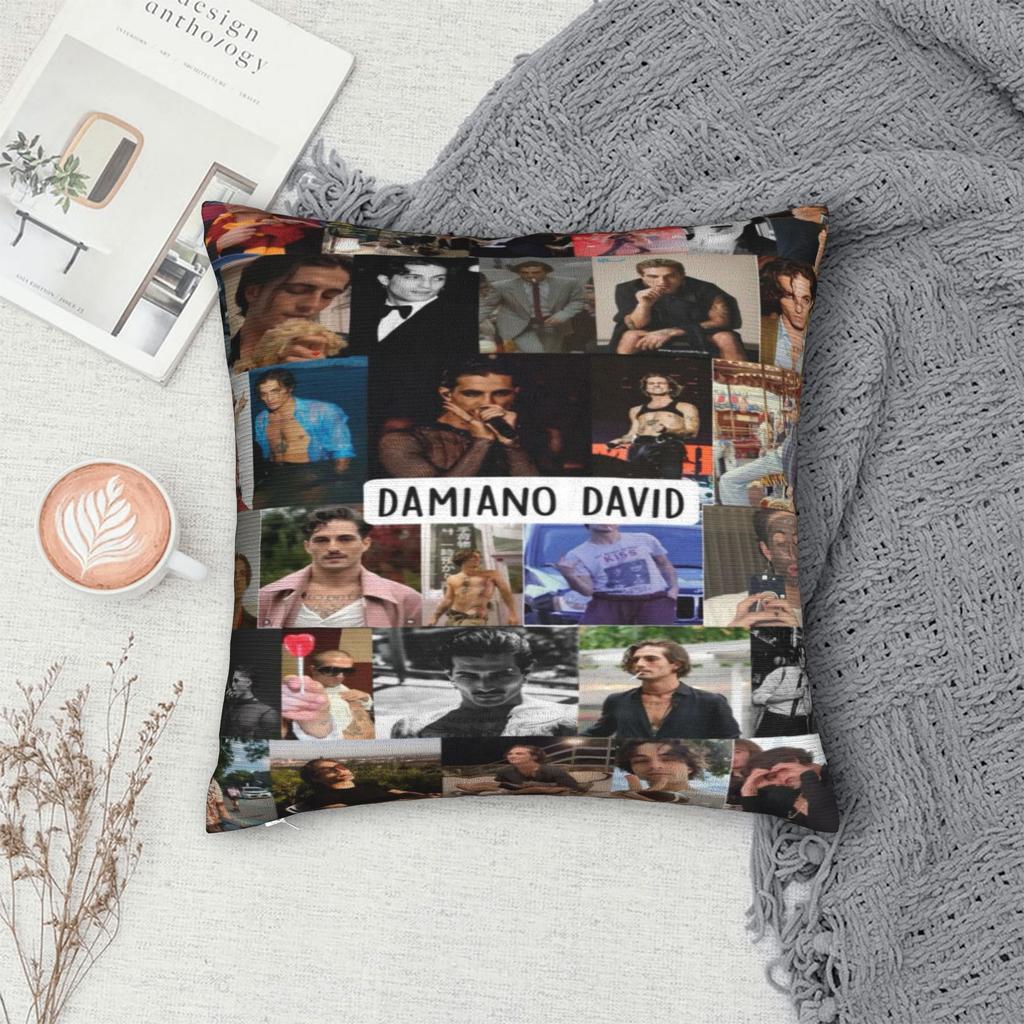 Trendy Bedroom Damiano David rock Singer Fan Gift Decoration Pillowcase Stuff Pillow Covers Zipper Multiple Sizes