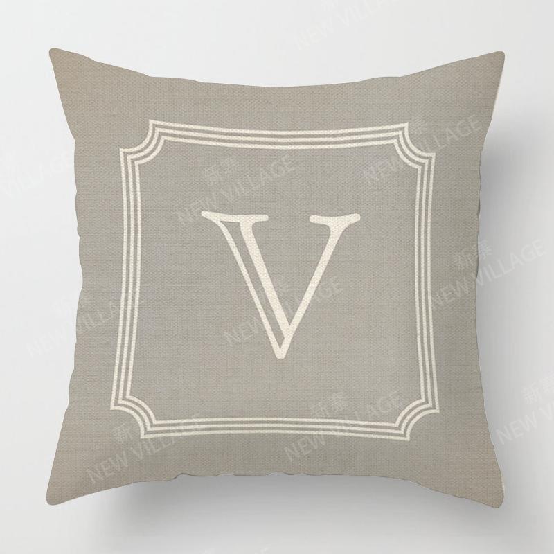 Home Living Room Fashion Grey Letter Decoration Cushion Covers Linen Throw Pillow Covers45*45 Pillowcase 40x40cm 50x50 45x45