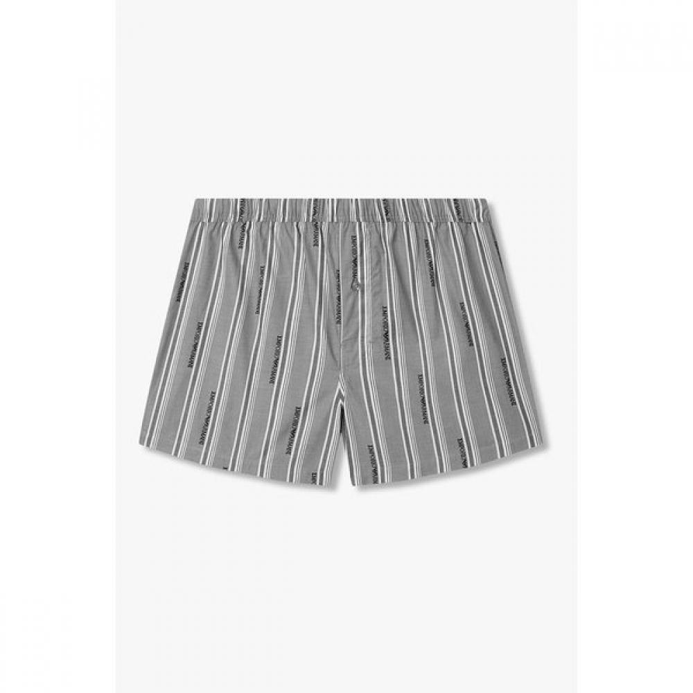 Emporio Armani Мужские хлопковые боксеры с узором-логотипом 0815312100 XL(110)