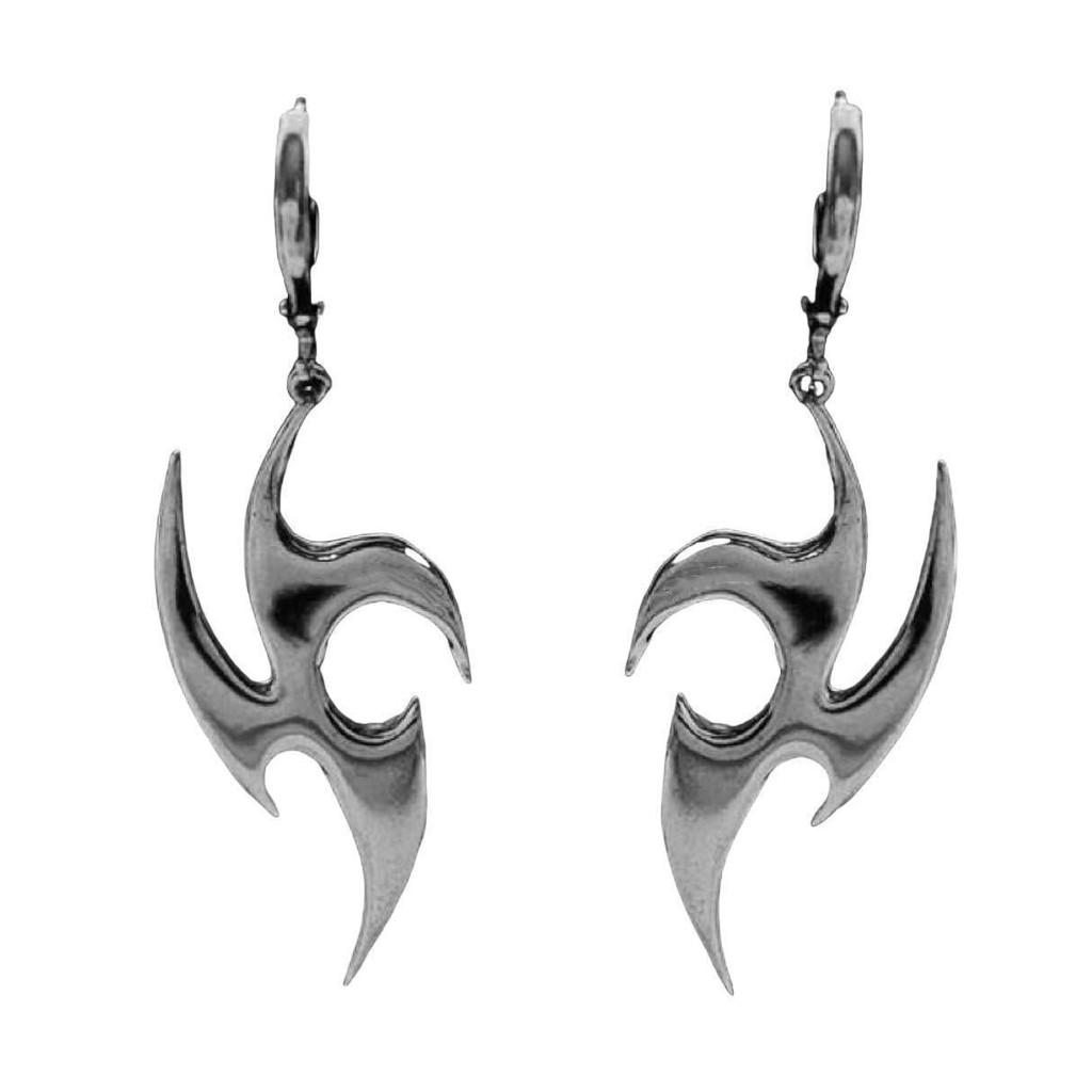 Gothic Style Unique Stainless Steel Flower Earrings For Women Fall
