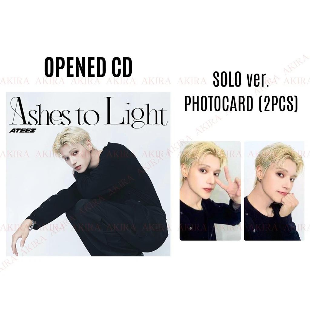 ATEEZ JAPAN 2. VOLLSTÄNDIGES ALBUM Ashes to Light SOLO-Version GEÖFFNETE CD + SOLO-Version FOTOKARTEN-SET